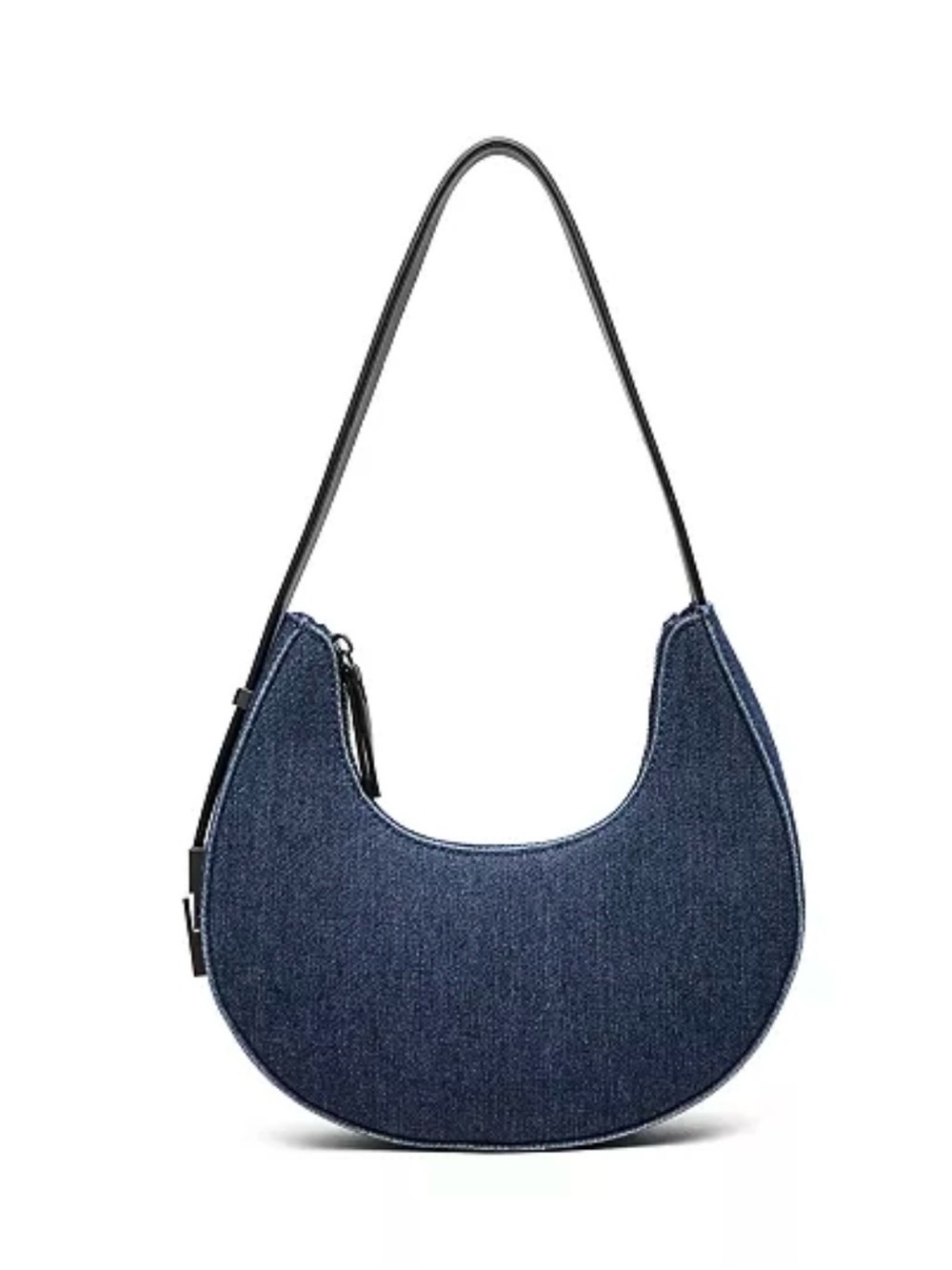 Sleek Teal Crescent Shoulder Bag